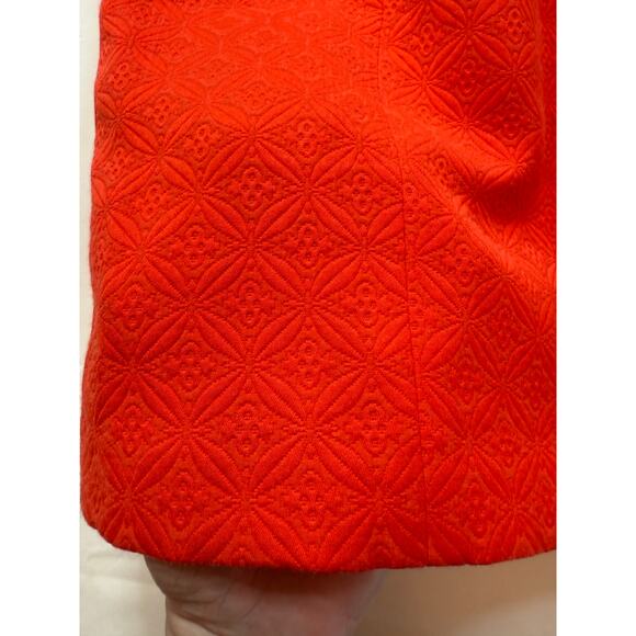 Cynthia Steffe Lola Sleeveless Fit Flare Dress Tangerine Textured Jacquard Sz 2 - Picture 13 of 14